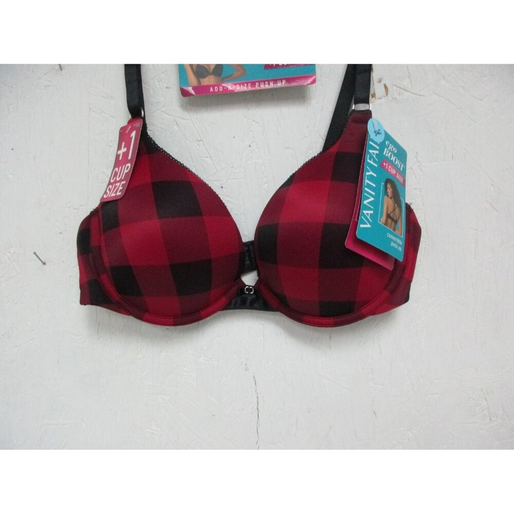 Vanity Fair  Women's Bra 2131101 Ego Boost  Cozier Check Size 34C New !!!!